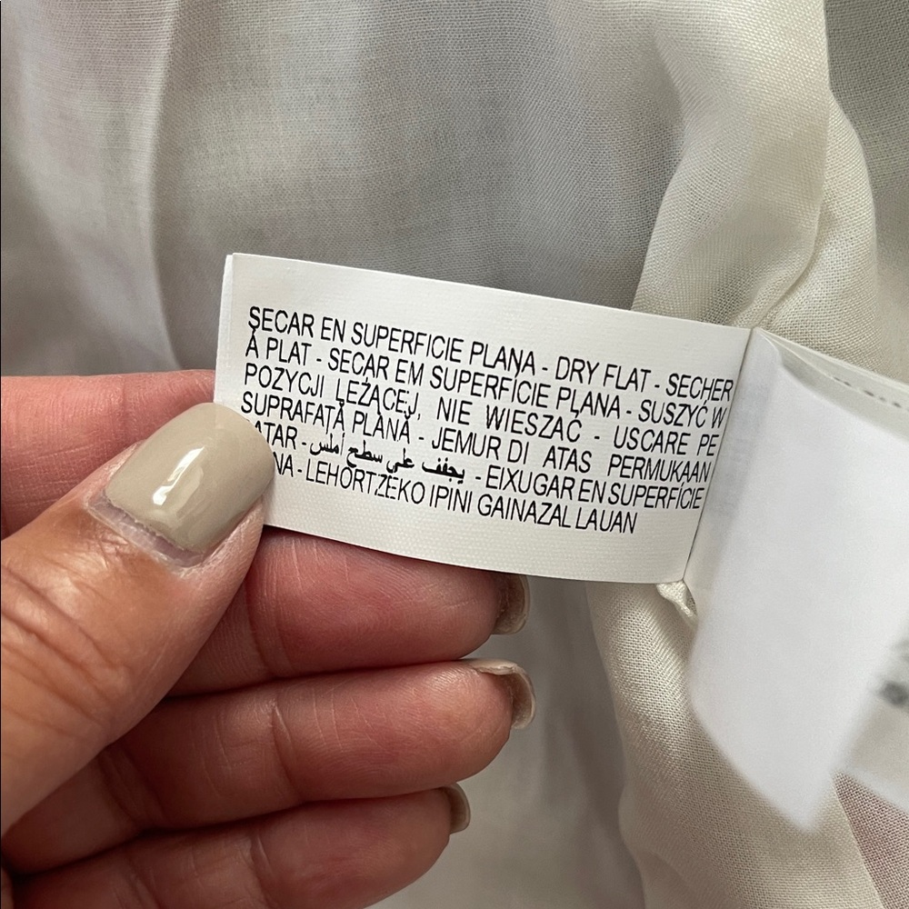 Zara Floral Mini Dress - White and Pink Size M NWT has lining - Picture 5 of 6